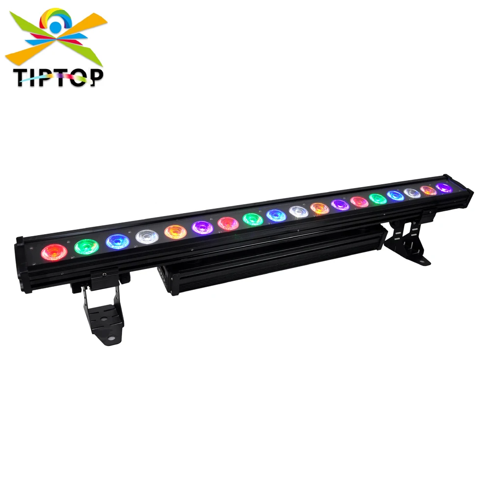 Free Shipping 18x18W 6IN1 6 Color RGBWA UV DMX Led Wash Wall Led Pixel Color Change Lighting For Disco Bar Stage IP20 IEC Plug