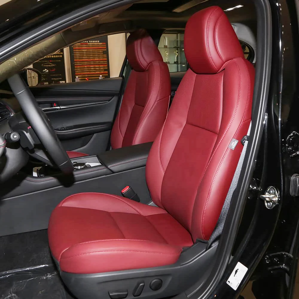 Customized Car Seat Cover For Mazda 3 Axela 2020 2021 2022 2023 2024 2025 Faux Leather Full Set Car Seat Covers Accessories
