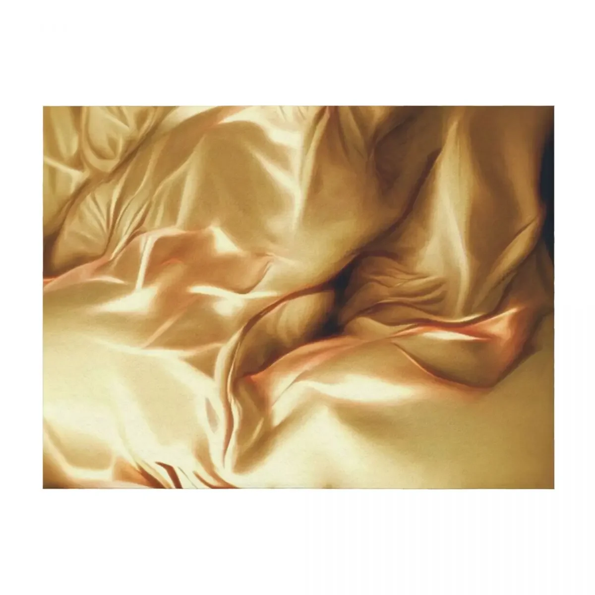 

Pale Gold Silk Satin Fabric Series 6 Throw Blanket Luxury Extra Large Throw Thins sofa bed Blankets