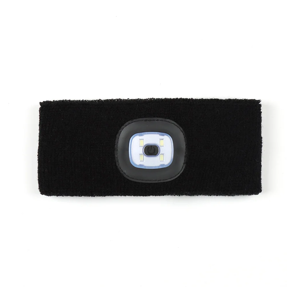 Unisex malha LED Headband, Farol, Running Farol, USB recarregável, 3-Mode, Camping, Caminhadas, Ciclismo, Tocha cabeça