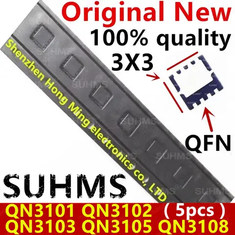 (5piece) 100% New QN3101 QN3102 QN3103 QN3105 QN3108 QN3101M3N QN3102M3N QN3103M3N QN3105M3N QN3108M3N QFN-8
