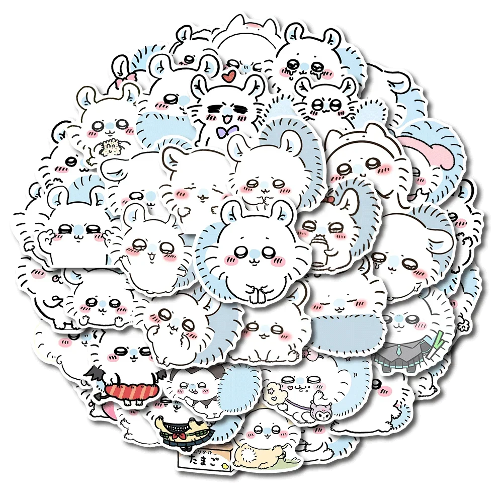 54 قطعة من ملصقات تشيكاوا اليابانية الجديدة اللطيفة واللطيفة من Momonga، حافظة هاتف محمول كرتونية، ملصق كوب ماء آيباد مقاوم للماء