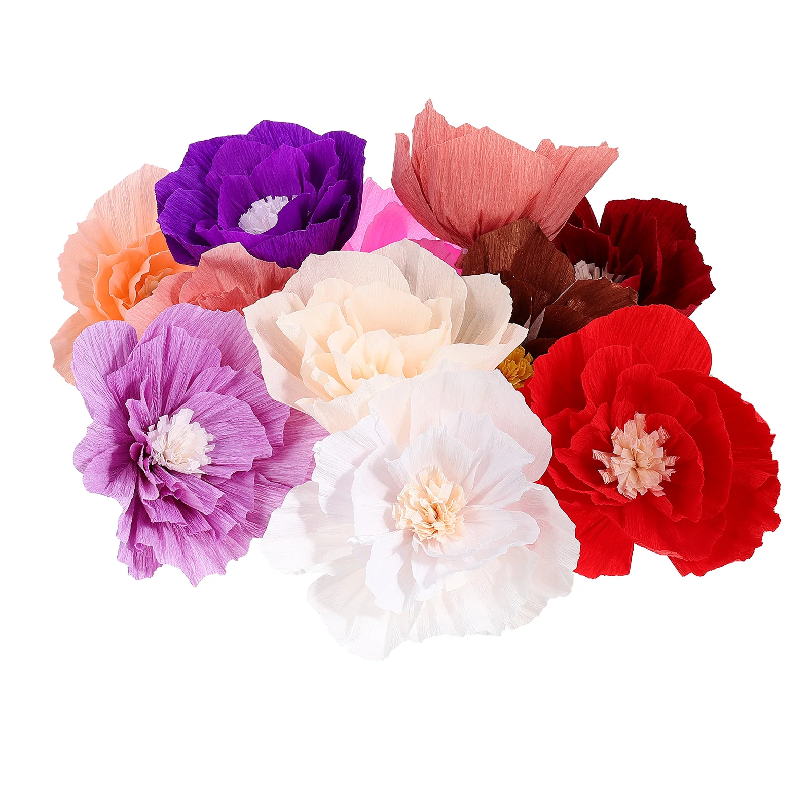

11pcs Flower Decorations Vibrant Tissue Tissue Paper Flowers Flowers for Party Wedding Home Wall Decor Multi Color DIY
