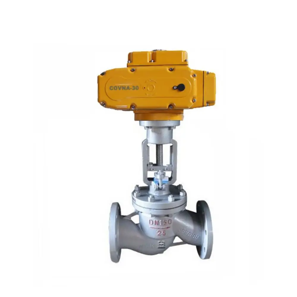 2 inch PN16 Motorized Electric Steam Flanged Globe Valve Cast Iron Multi-Turn Electric Actuator Globe Valve