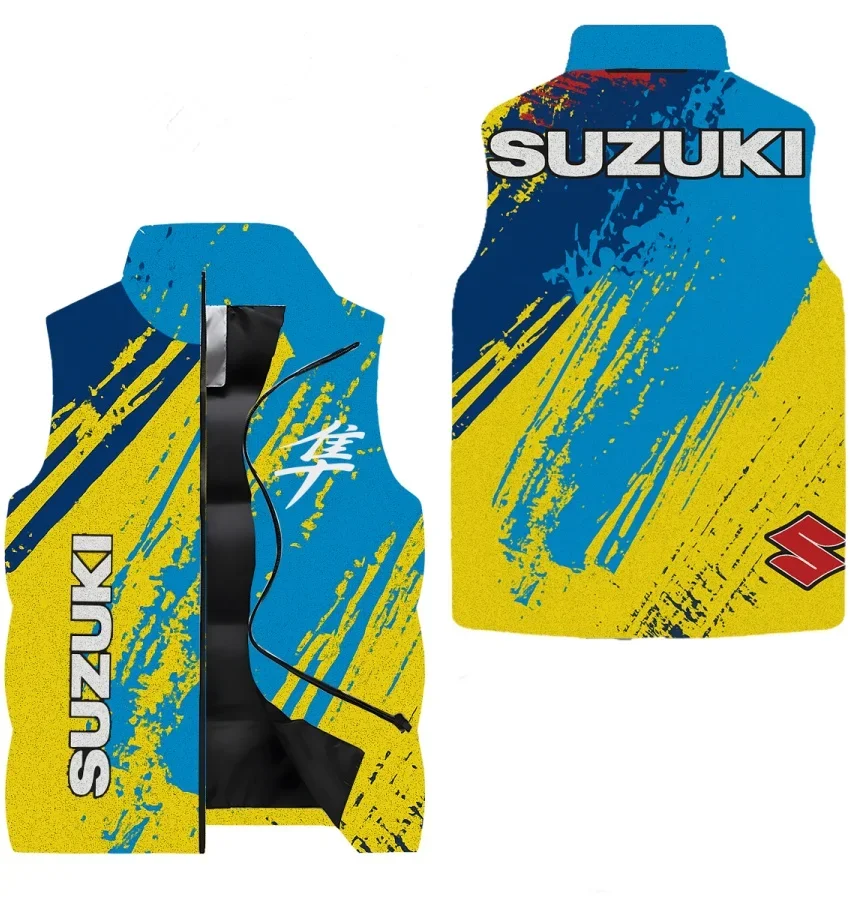 Autumn and Winter New Vest Men's and Women's Jacket Suzuki Logo 3D Printed Pattern Jacket Outdoor Sports Casual Jacket Jacket