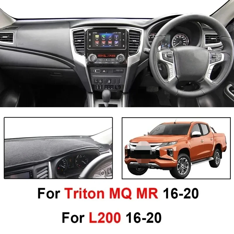 Dashboard protective mat sunshade for Mitsubishi Triton L200 Strada Ram MQ MR GLX GLS GLR 2016-2020 car accessories