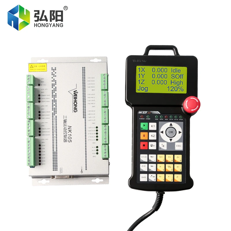Weihong NK105 G3 mango DSP controlador de carpintería sistema de Control de movimiento de 3 ejes para enrutador CNC cambiador de herramientas automático