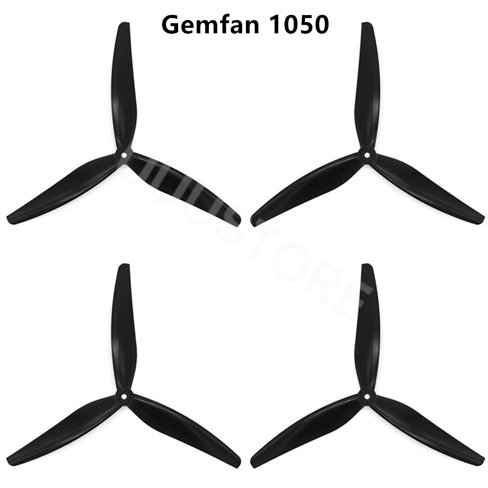 

4PCS 2Pairs Gemfan 1050 10X5X3 3-Blade Glass Nylon Fiber Propeller (2CW+2CCW) for Multirotor 10" FPV Cinelifter MarcoQuad