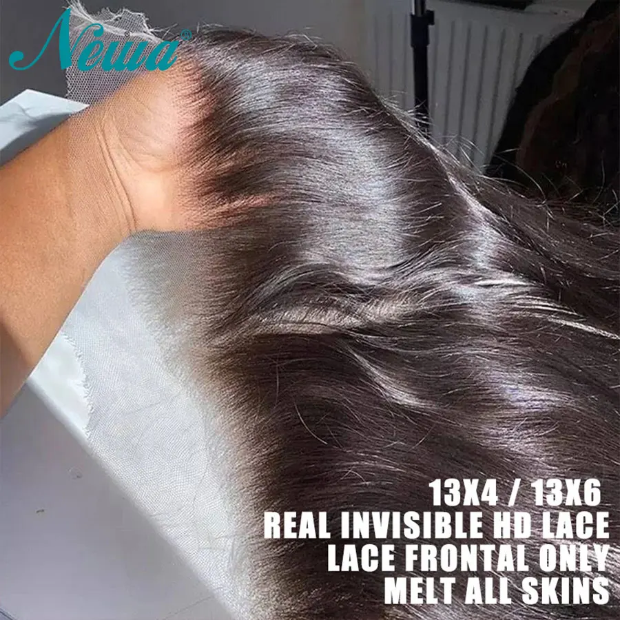 

Новинка! Накладка для волос Newa Hair Skinlike Real HD Lace Frontal 13x4 13x6, большая площадь, прямые человеческие волосы, HD кружевная накладка 5x5/7x5/9x6, предварительно выщипанная.