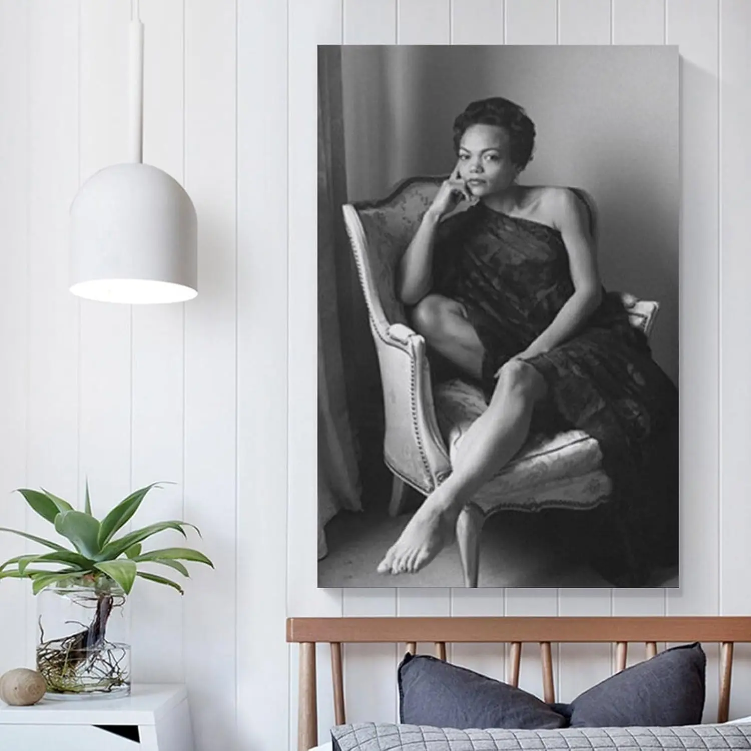 ملصق مطبوع عتيق باللونين الأبيض والأسود من Eartha Kitt (7) ملصق فني جداري من القماش لتزيين غرفة النوم والمنزل الحديث Pri