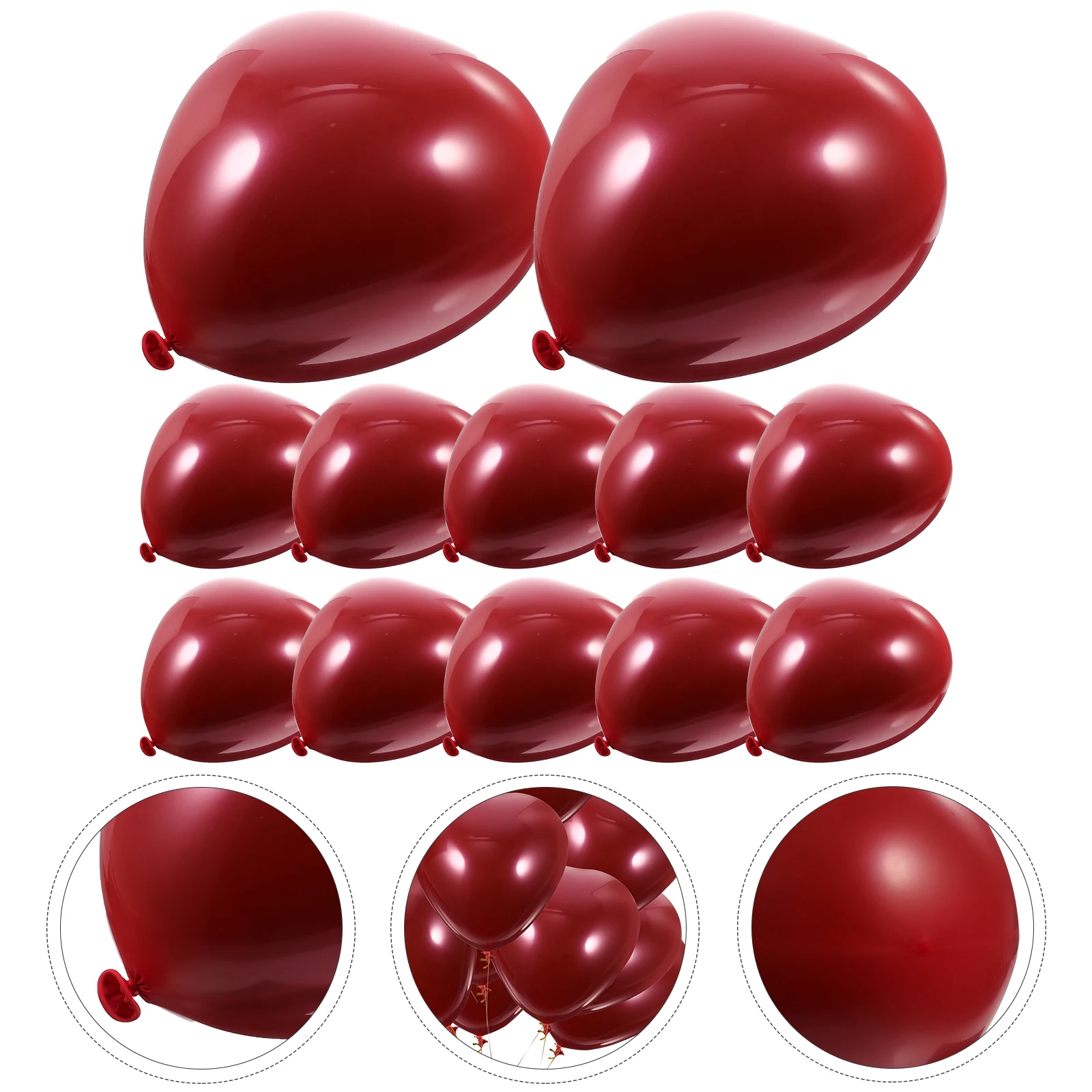 

50PCS Heart Red Heart Balloons Latex Balloon Red Wedding Party Decor Valentine Party Scene Props Supplies Balloon Set