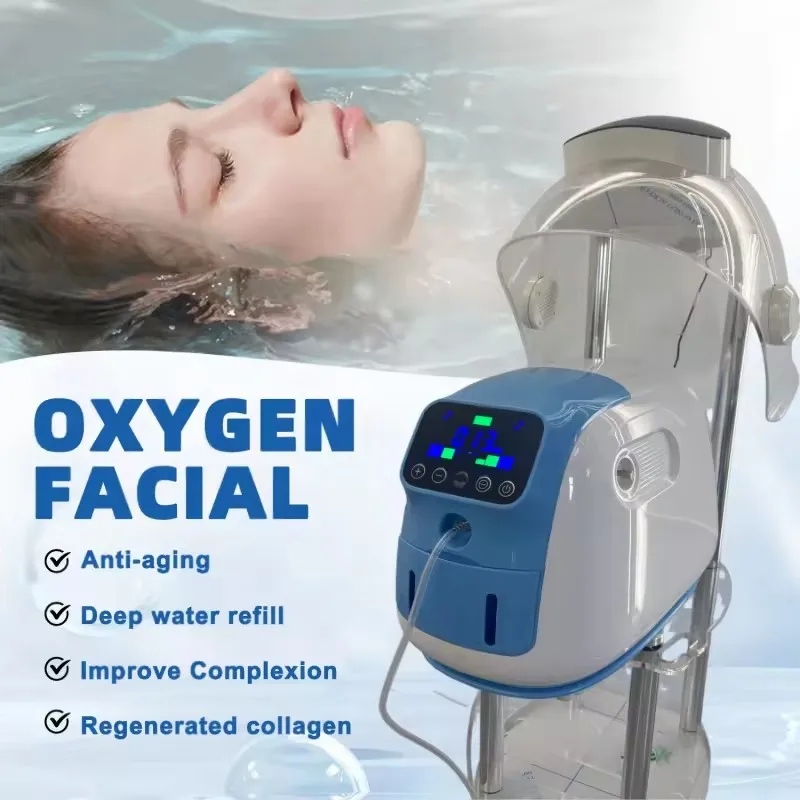 

Desktop 2-in-1 Oxygen Jet Microdermabrasion Facial Mask Device with LED Light Therapy for Commercial Use Skin Rejuvenation