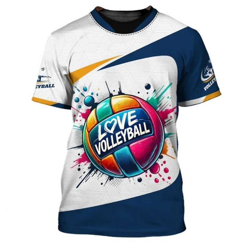 

Fashion Volleyball Graphic T Shirts For Men Summer Trendy Custom Name Sports Wear 3D Printed T-shirts Casual Oversized Tees Tops