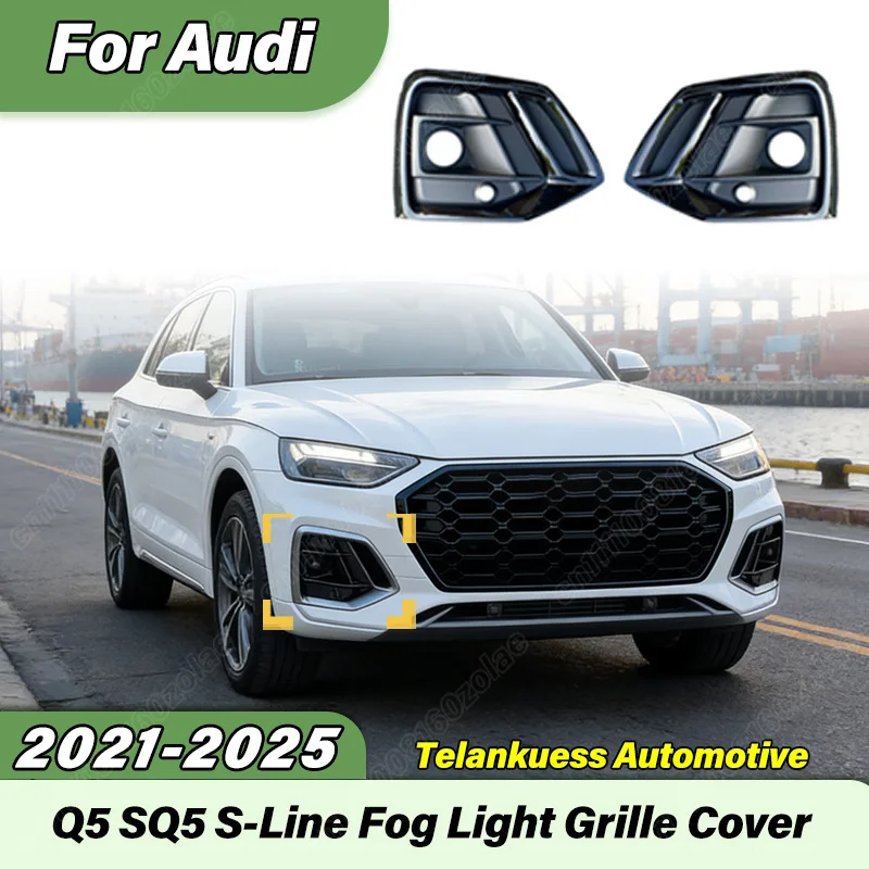 

For Audi Q5 SQ5 S-Line Sline Sport 2021 2022 2023 2024 2025 Car SQ5 Style Front Bumper Fog Light Frame Body Modification Kit