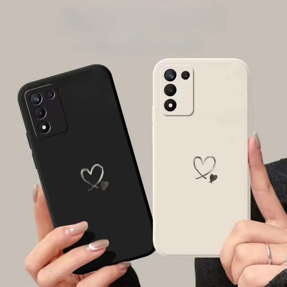 Love Heart Print Anti-Drop Phone Case For Samsung Galaxy S26 S25 Edge S24 S23 S22 S21 S20 Ultra Plus FE 2022 5G Silicone Cover