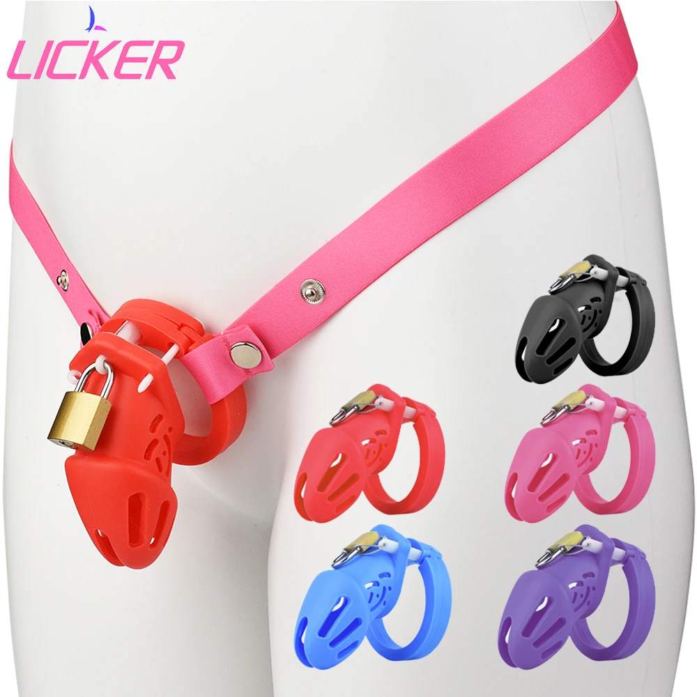 

LICKER Silicone Chastity Cage Device Men Bondage Cock For Anti-Escape Penis Rings BDSM Toy Adult Male Sex Dick Lock Goods Game