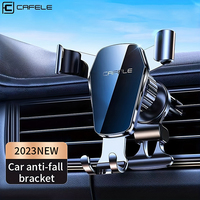 Portable Gravity Car Phone Holder For Car Air Vent Cell Phones Support Universal Stretch Clip-On Bracket For iPhone 15 14 Xiaomi