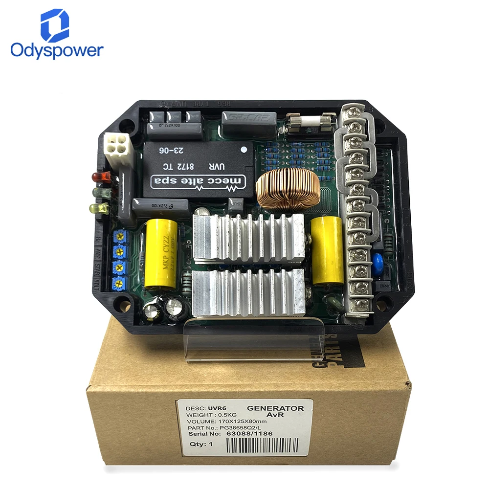 UVR6 AVR Automatic Voltage Regulator, Replacement Stabilizer Module for Mecc Alte Generator Alternator Genset Spare Parts
