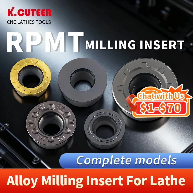 RPMT/RPMW/RDMW Твердосплавная пластина RPMT08T2 RPMW1003 RPMW1204 RDMW1605 Внутреннее фрезерование Токарный станок Инструмент Фреза Инструменты с ЧПУ