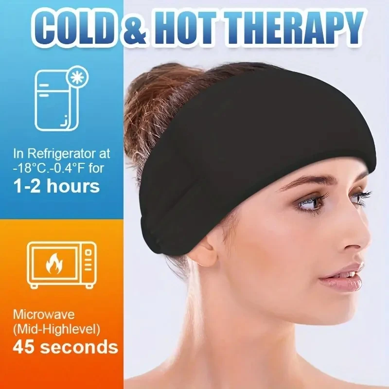 

1pc Multipurpose Cooling Gel Headband For Headache Migraine, Neck Ice Pack, Gel Eye Mask For Puffy Eyes, Hangover, Tension 2028