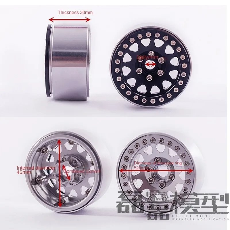 

1.9-inch Metal Wheel Hub for 1/10 RC Crawler Car AXIAL SCX10 III AX103007 Traxxas TRX4 Defender Blazer Cherokee DIY Parts