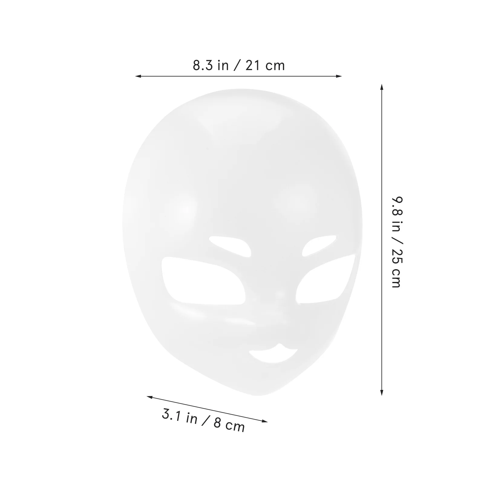 قناع جمجمة أبيض كامل الوجه من البلاستيك الفارغ لحفلة الهالوين التنكرية قناع الوجه أقنعة زخرفية أقنعة زي