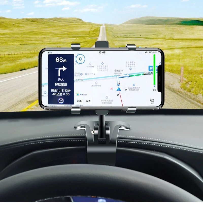حامل هاتف السيارة العالمي حامل لوحة القيادة سيارة قاعدة تركيب مزودة بمشبك GPS عرض قوس سيارة الهاتف المحمول دعم آيفون سامسونج Xiaomi