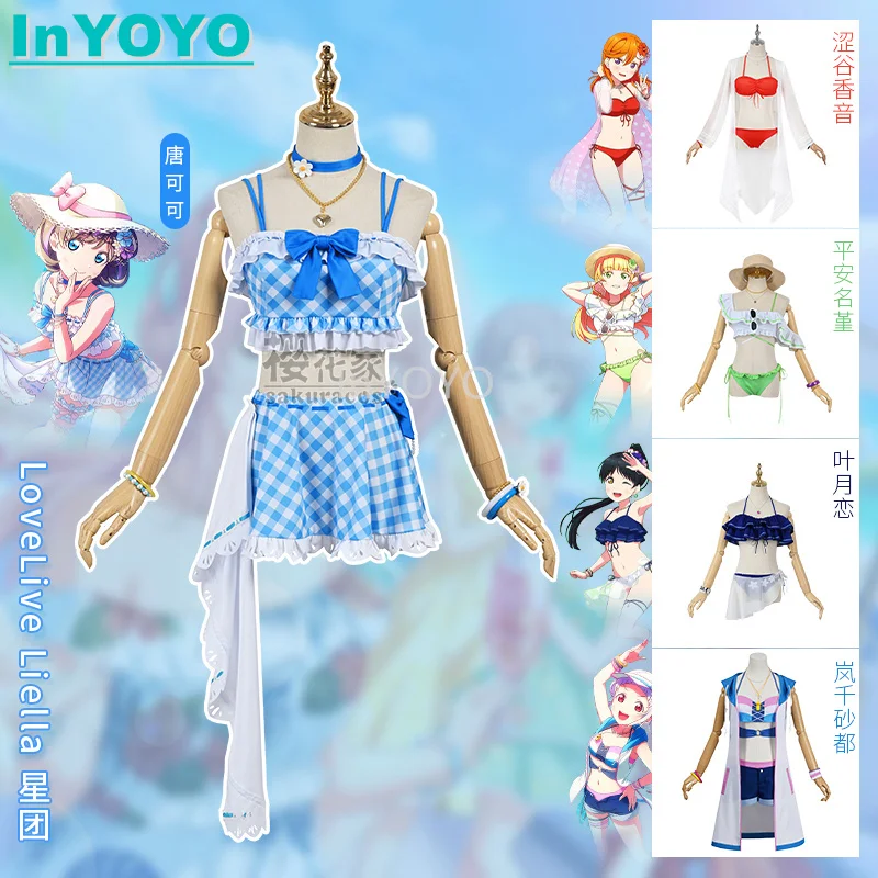 

InYOYO LoveLive!Superstar!!Liella Chisato Kanon Sumire Keke Ren Cosplay Costume Summer Ocean Swimwear Swimming Suit Outfit Women