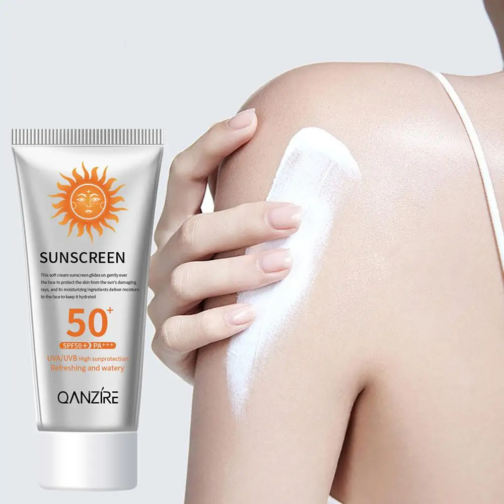 Sunscreen Spray SPF50 + High-power Facial and Whole Sunscreen Body 50ml Waterproof Refreshing Sweat-proof Isolation and W0Z3