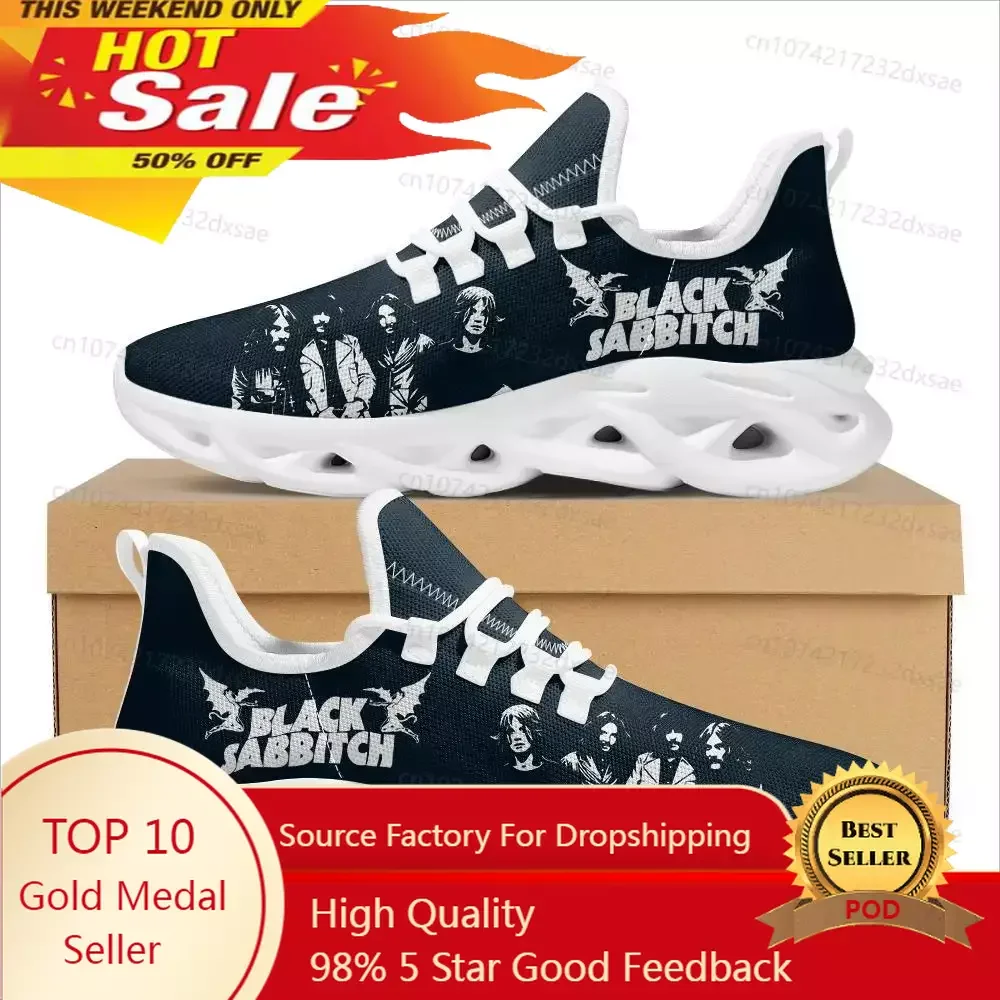 

Black Heavy Metal Band Sabbath Sports Shoes Mens Womens Teenager Kids Children Sneakers Casual Custom High Quality Couple Shoes