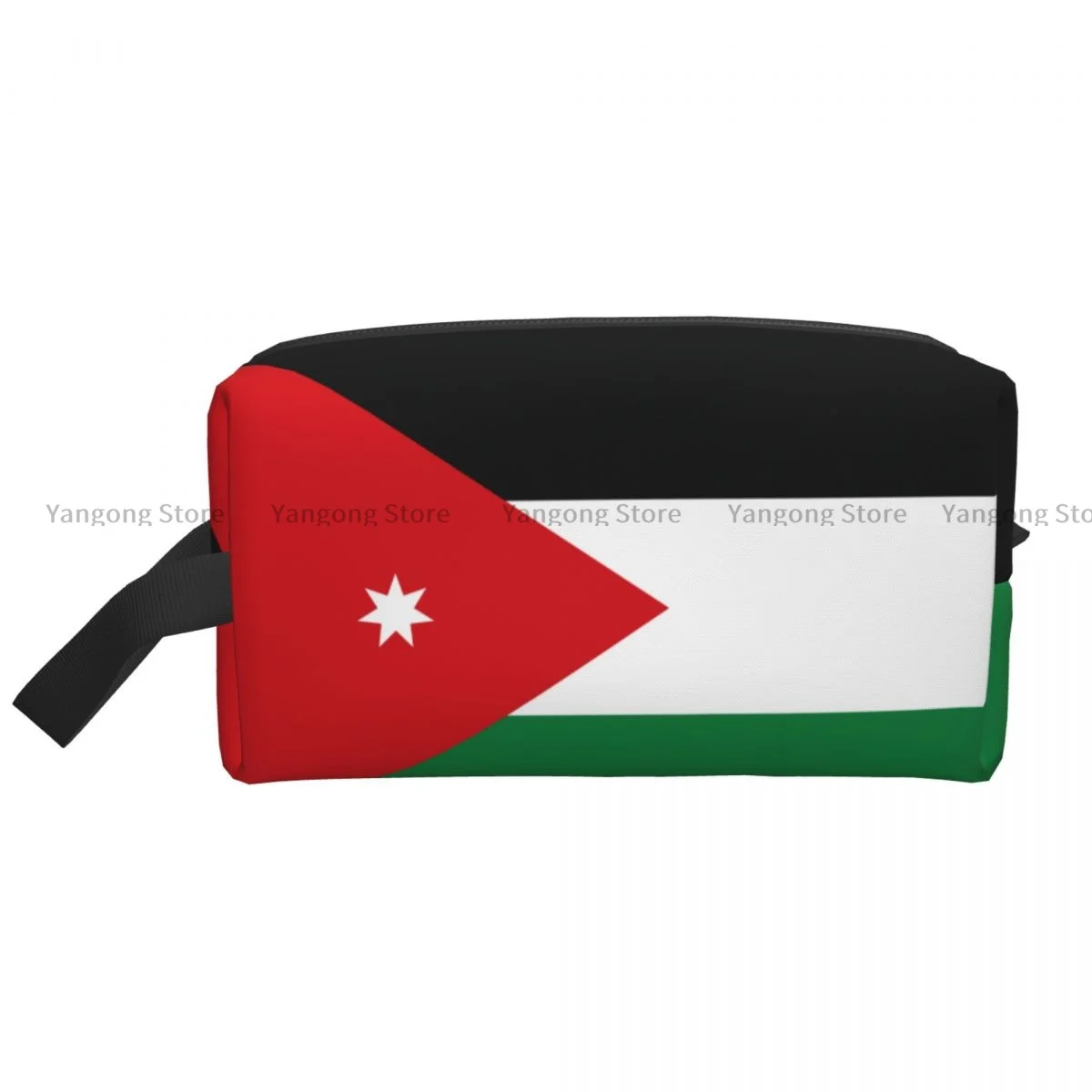 Jordan Flag Travel Cosmetic Bag with Handle Portable Large Make up Bag Toiletry Makeup Bag