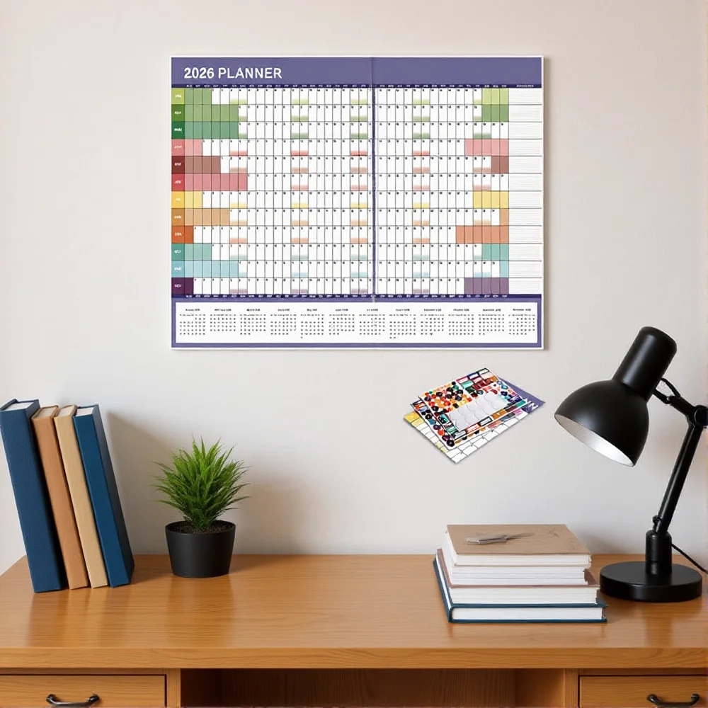 

2026 Calendar Planner Sheet Large Wall Calendar To Do List Yearly Planner Target List Schedule Organizer Office Supplies