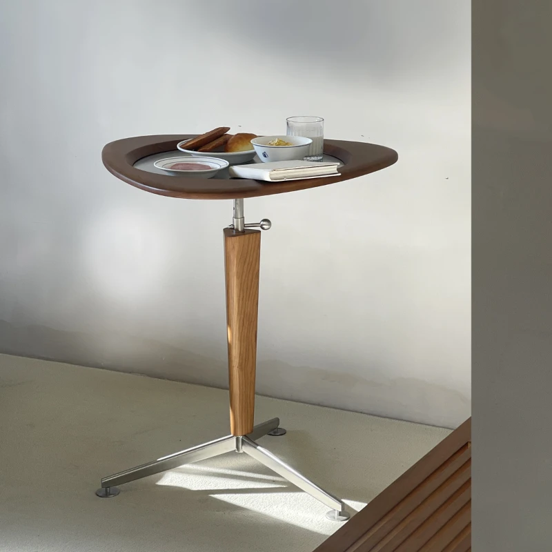 

Triangular table sofa side table small household lifting movable coffee table