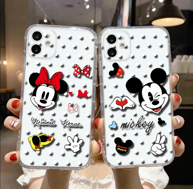 A13 Mickey and Minne Soft Case for Moto G9 Powe One Pro E12 E22I E22 G52 G42 G32 G22 G23 Z2 Z Play P40 P30 Edge 30