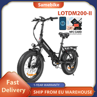 SAMEBIKE LOTDM200-II Folding Electric Bike, 750W Motor, 48V 13Ah Battery, 20*4 Inch Fat Tire Ebike, 40km/h Max Speed,Disc Brakes