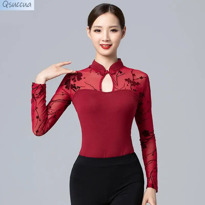 Body Clothes Women's Dance Training Clothes New Special Adult Printed Tops