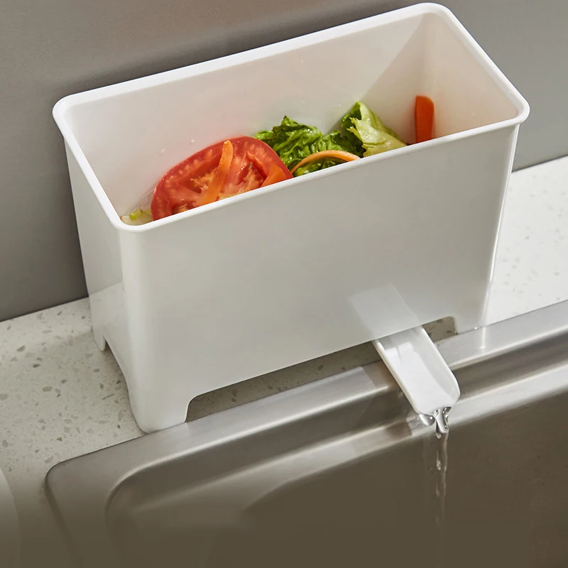 【xxx】Drainable Trash Can Household Sink Rice Residue Filter Shelf Basket Washing Vegetable Storage Bucket Kitchen Accessories