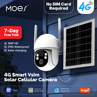 Tuya Smart 4G Solar Security Camera Outdoor No SIM Required Solar Charging IP camera 3MP Human Detection Security Protection