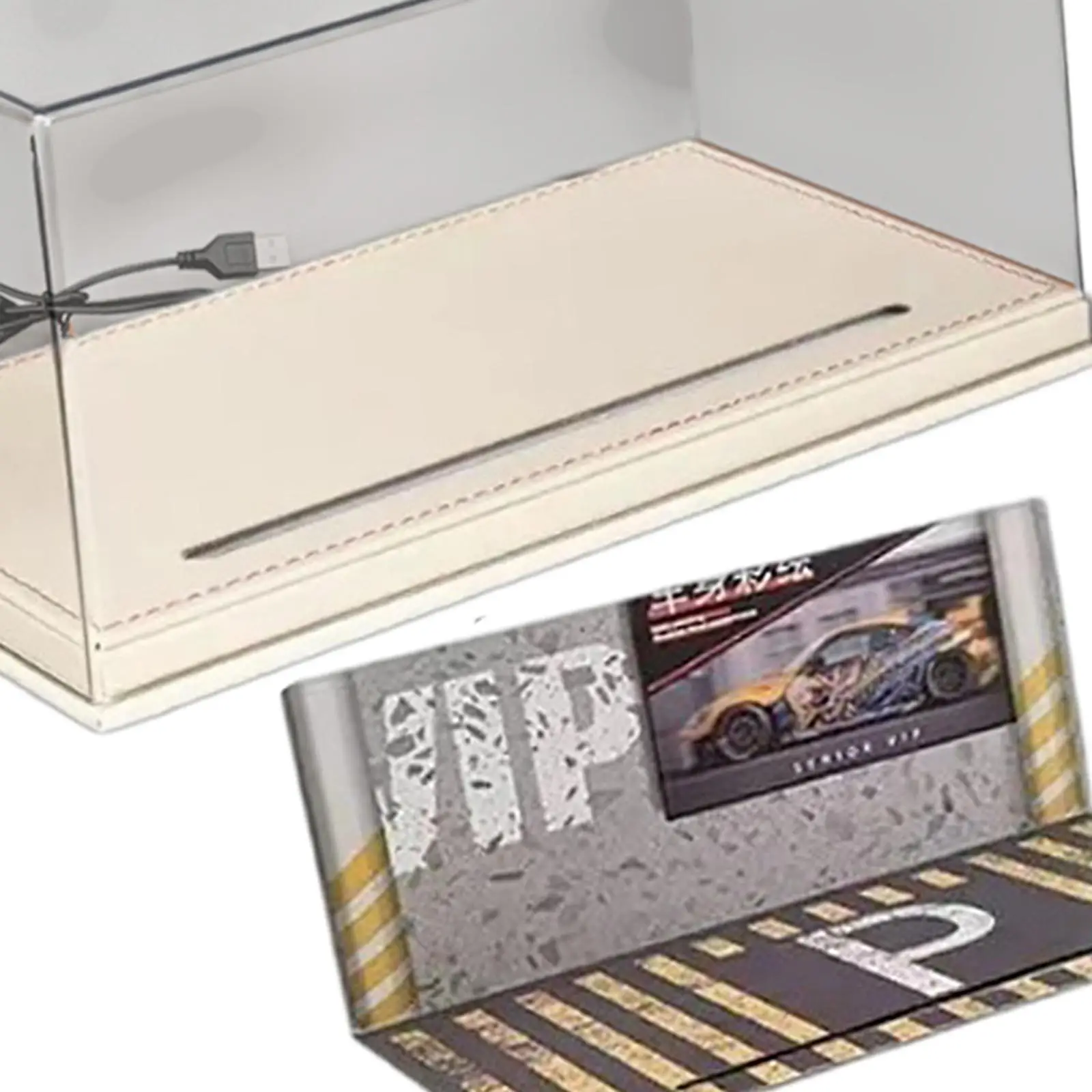 1:24 Diecast Car Display Case Model pojazdu Case na prezenty z układem dioramy