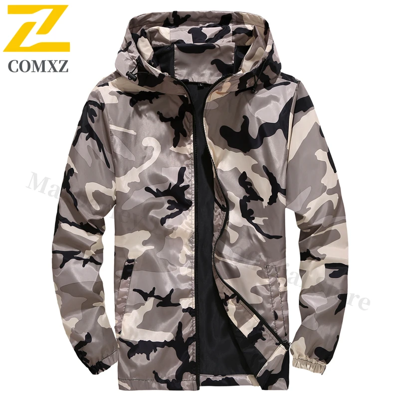 

Japanese Men's Jacket Camouflage Print Design Hooded Waterproof and Wear-resistant Coat Lightweight and Breathable Men's Jacket