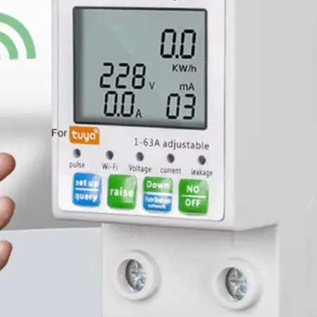 For Tuya Compatible WiFi for Smart Current Breaker with Real Time Monitoring Overcurrent Protection and Easy Installation