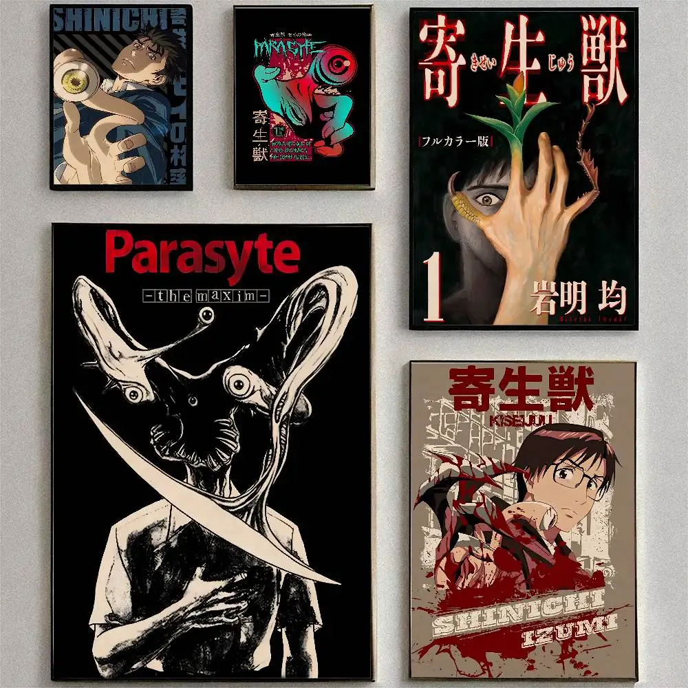 Anime Parasyte The Maxim Classic Anime Posters High Quality Self-adhesive Wall Art Decorations Color Prints Sticky