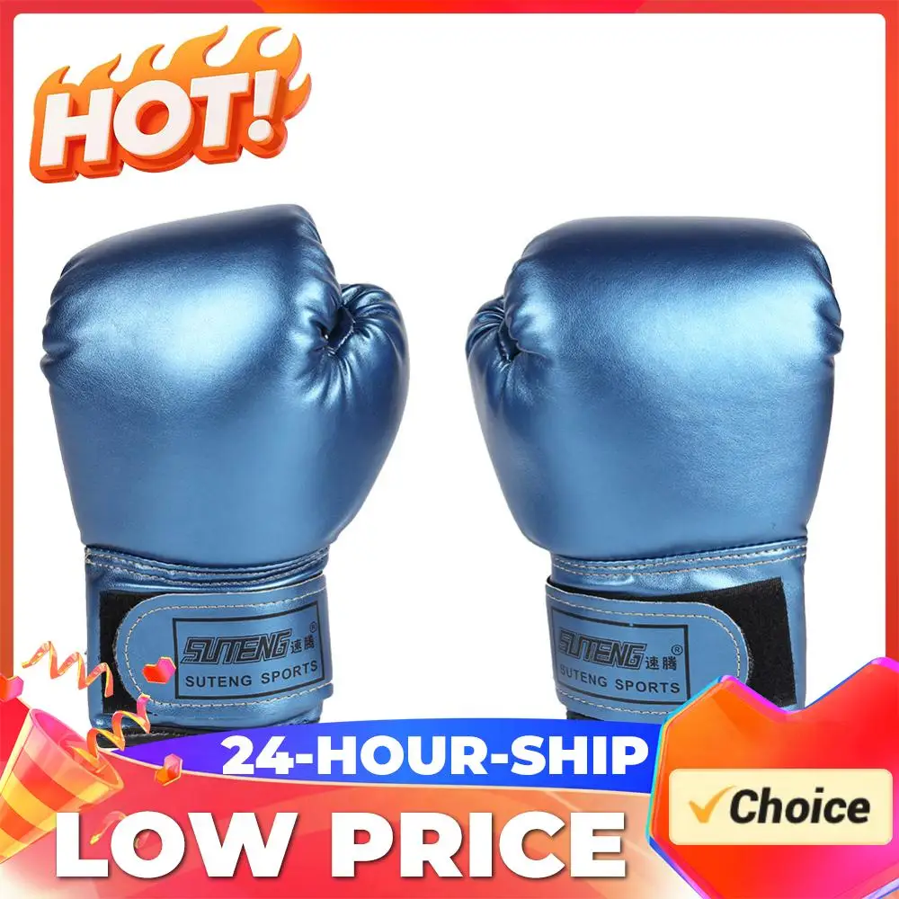 

2Pcs Kids Boxing Gloves PU Leather Kickboxing Gloves Breathable Muay Thai Mitts Fighting Mitts for Punching Bag