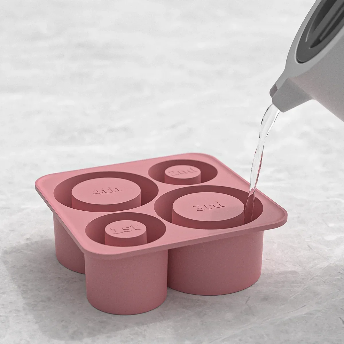 Silicone Ice Cube Tray for ST Ice Maker for Making 3 Hollow Cylinder Ice Cube Molds for Chilling Cocktails,Whiskey,Drinks