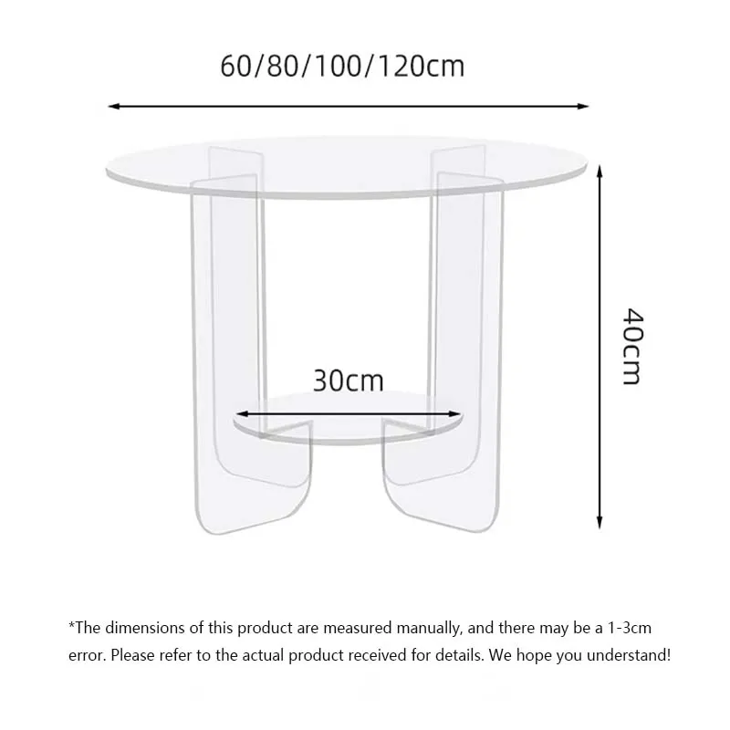 อิตาเลี่ยนสไตล์อะคริลิคใสกาแฟตารางหรูหรา Apartment ห้องนั่งเล่น Levitating กาแฟตารางรอบโซฟาตาราง