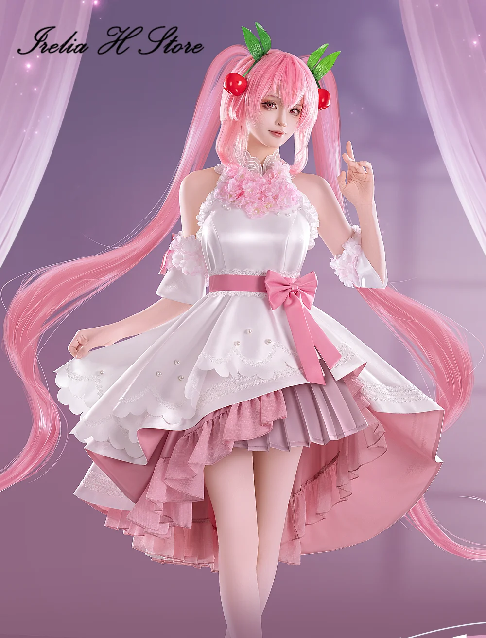 

Irelia H Store Аниме Mi COS ku Косплей Костюм mi c ku sakura Милое платье Женский костюм на Хэллоуин