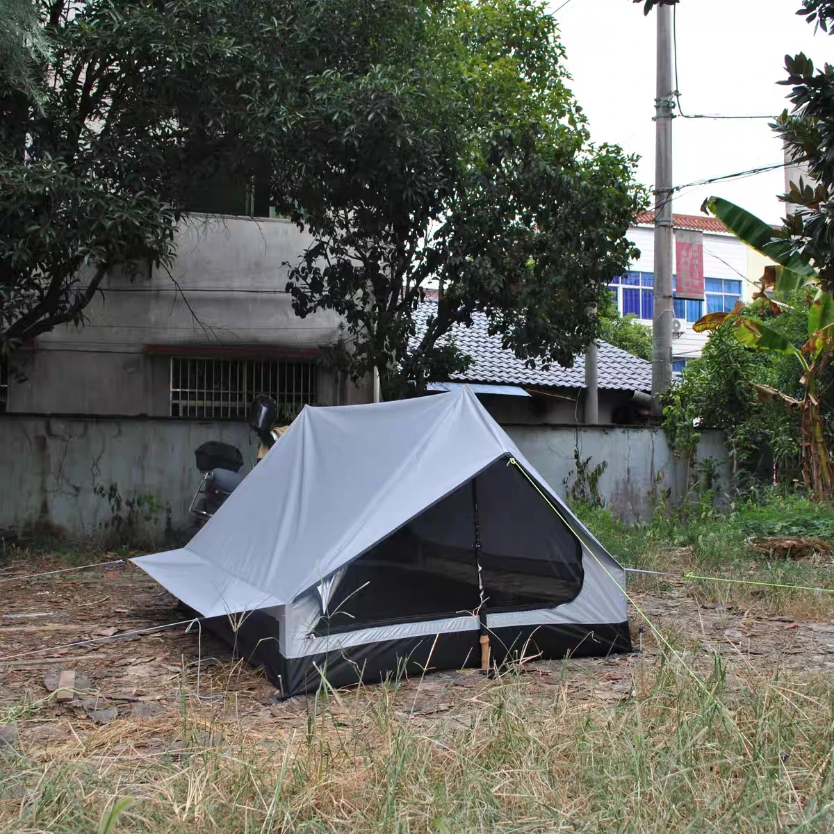 Tenda ultraleggera per zaino in spalla, leggera, senza lucidatura, asta da Trekking, 2 persone, tende da imballaggio