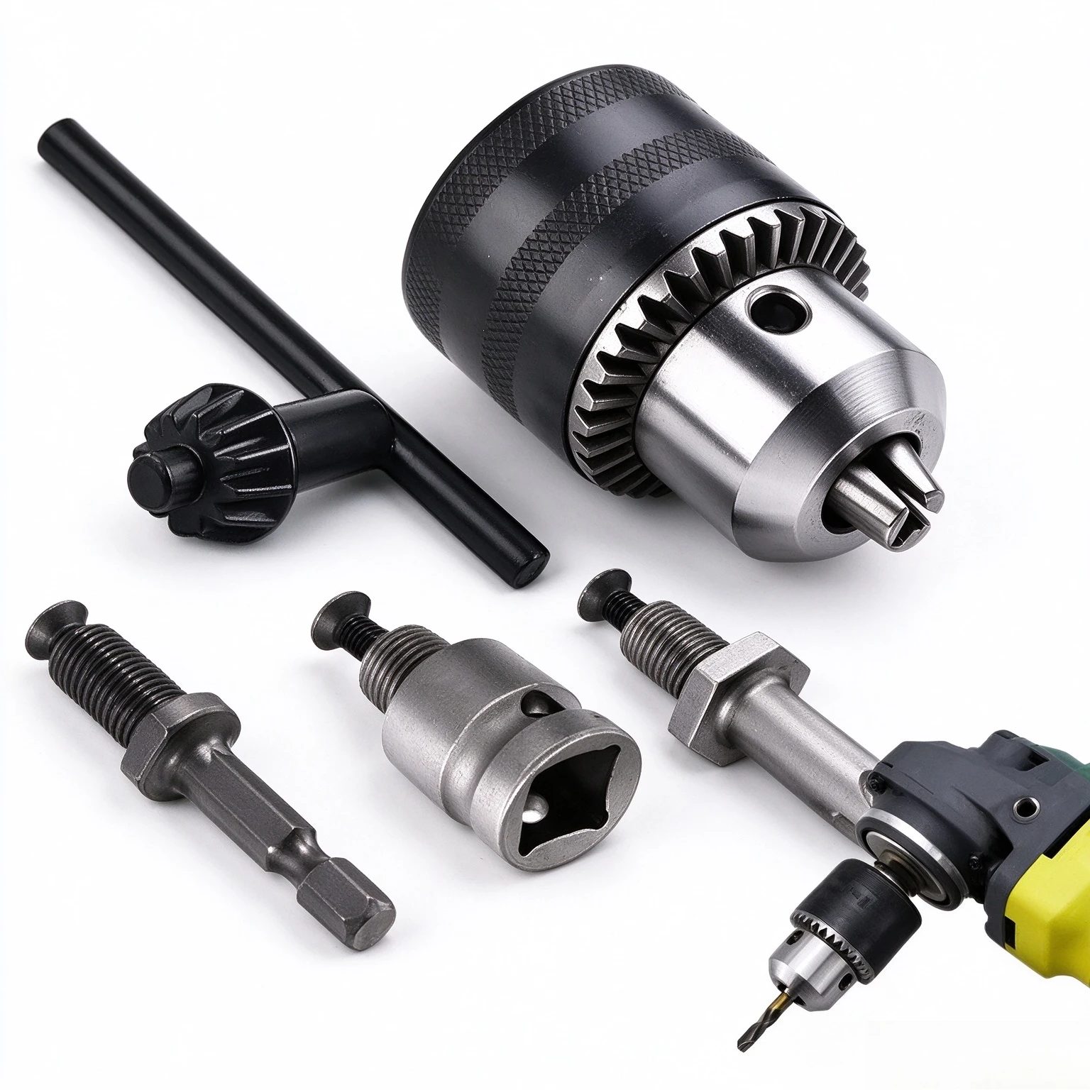 1.5-13mm Keyed Drill Chuck with 1/2-20UNF Thread, SDS To 1/4