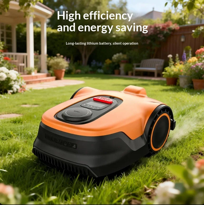 

Intelligent Mowing Robot Automatic Mowing Lithium Battery Remote Control AI Recognition 120-150 Minutes Runtime Model R100 Lawn