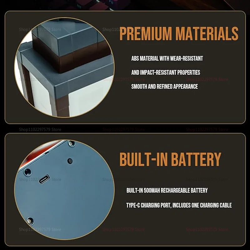 شعبية بكسل فانوس ضوء الليل قابلة للشحن 16 لون LED USB جدار سطح المكتب المزاج مصباح لغرفة النوم غرفة المعيشة الاطفال ضوء الليل #6